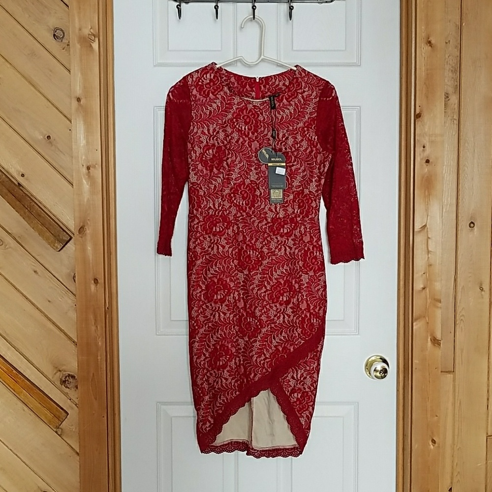 Red Lace Dress NWT